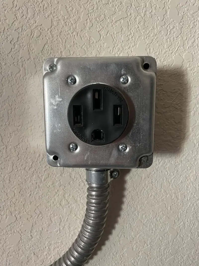 NEMA 14-50 outlet installed for Electrical Panel Upgrade in Onalaska